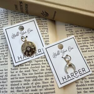 Francesca’s Celestial Star Charm Gold Tone Pendant NWT Set of 2 Jewelry